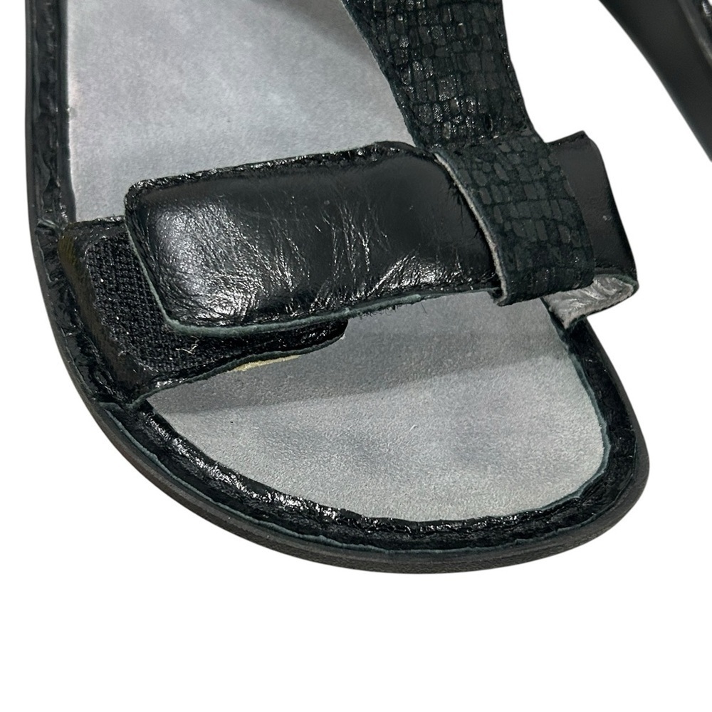 ALEGRIA Kendra Black Shimmer T-Strap KEN-765 Sandals Womens - Picture 11 of 14